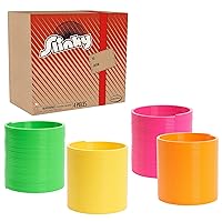 Slinky the Original Walking Spring Toy, 5-inch Diameter Plastic Giant Slinky 4 Pack, Kids Toys for Ages 5 Up by Just Play
