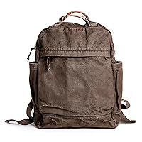 Gootium Canvas Backpack for Women Vintage Style Outdoor Travel Bag Men's Casual Daypack Cloth Zippered Rucksack