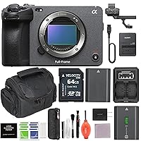 Sony FX3 Full-Frame Cinema Camera with Advanced Accessories and Travel Bundle with Gadget Bag, Pixel Cleaning Kit, Battery & Charger Kit & More | sony fx3