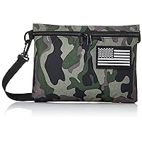 F-Style F-SD010553-091 Men's Sacoche with Patch, Water Repellent, Camouflage Pattern
