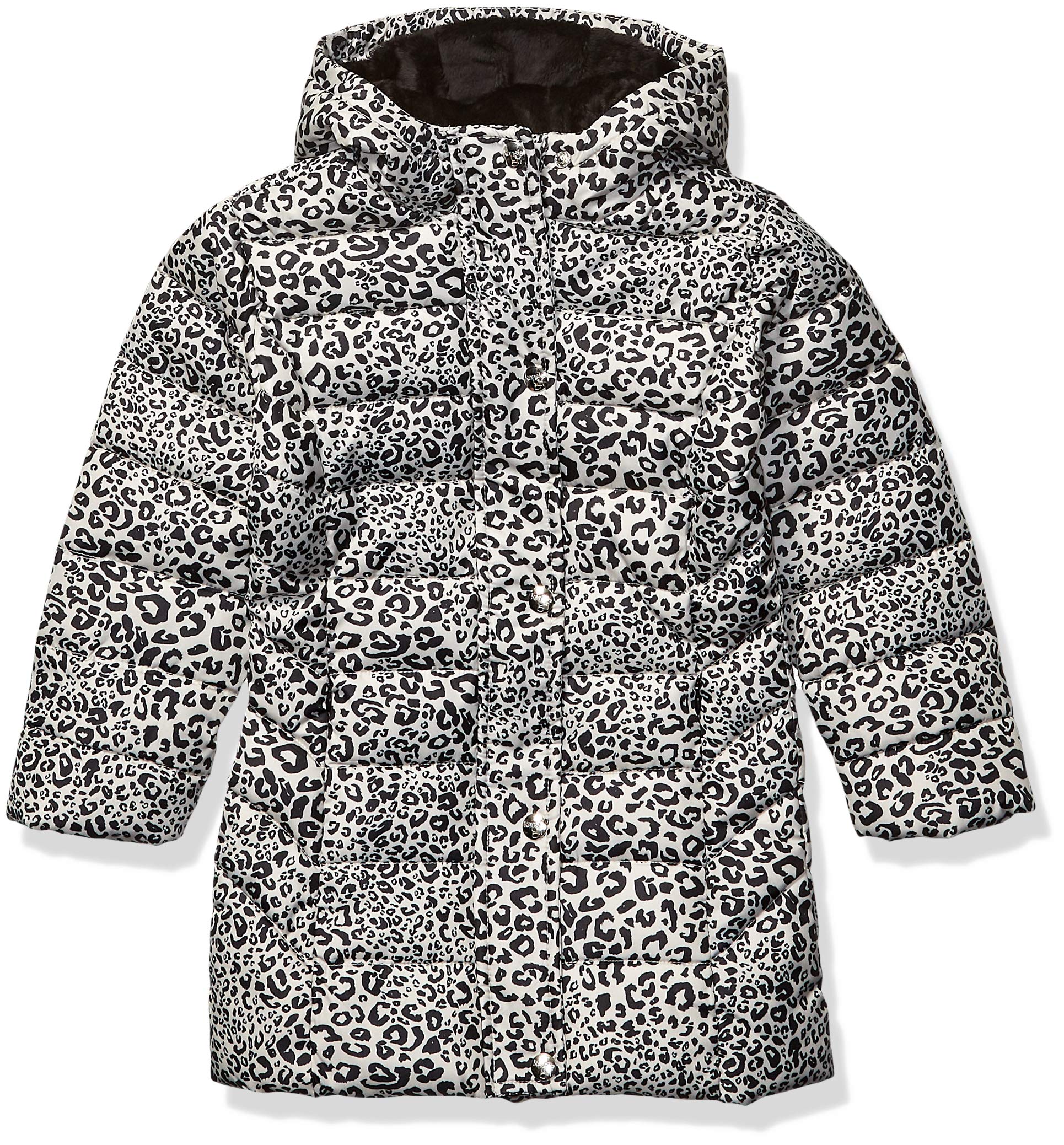 Kensie - Girl's Outerwear Girls' Little Mid Length Puffer Jacket, Cream, 6X