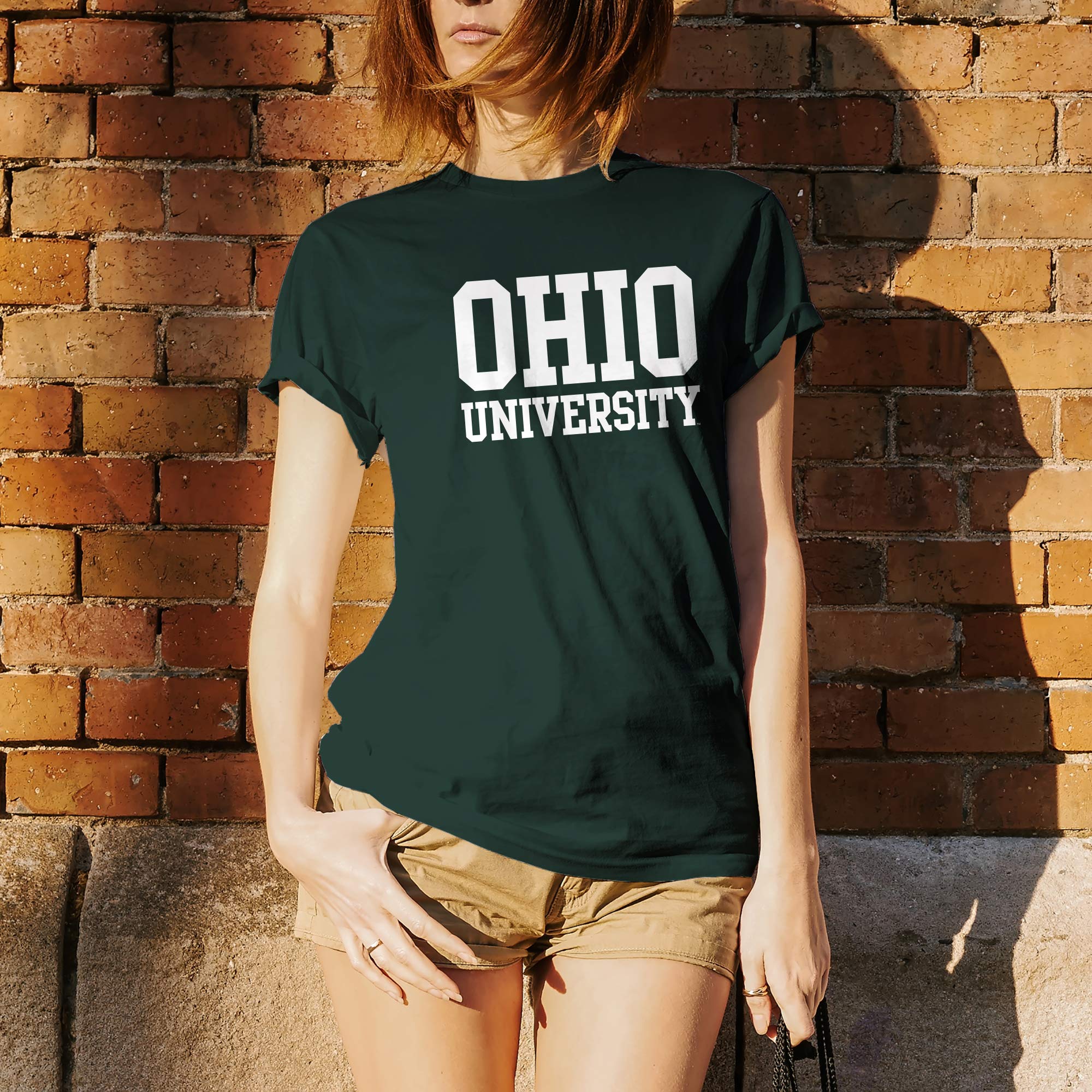 Ohio University Bobcats Basic Block, Team Color T Shirt, College, University