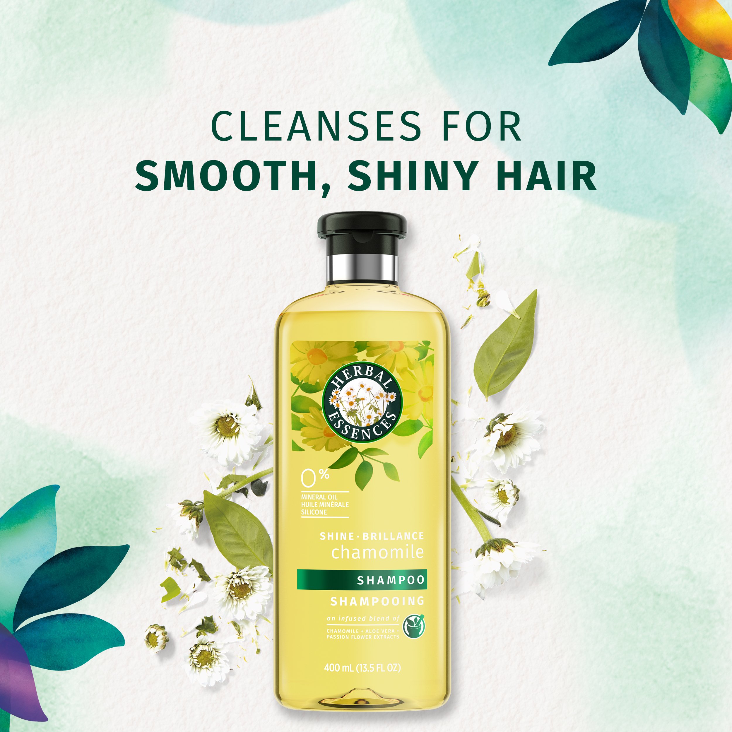 Herbal Essences Shine Collection Shampoo and Conditioner Bundle, with Chamomile, Color Safe, 33.8 Fluid Ounce