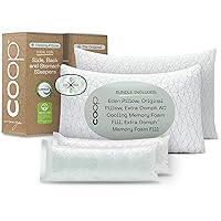 Coop The Eden Cool Adjustable Pillow & The Original Adjustable Pillow Queen Bundle, Set Includes (1) Eden Pillow & (1) Original Loft Pillow