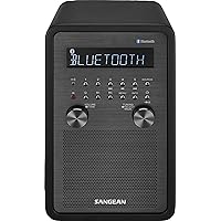 SANGEAN WR-50 AM/FM-RBDS/Bluetooth Wood Cabinet Table Top Radio Black