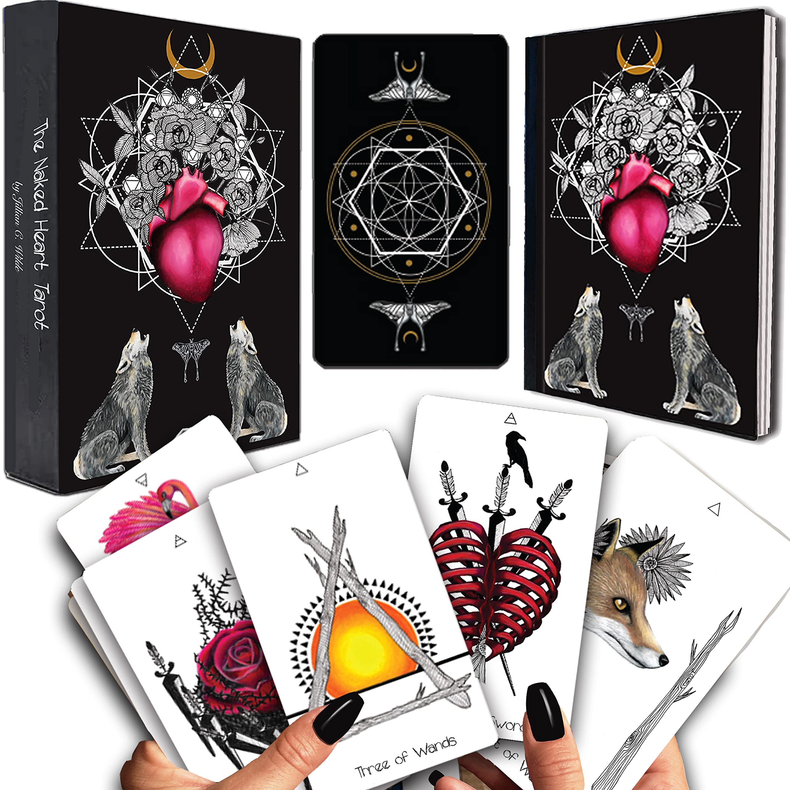 Mua Naked Heart Tarot Deck by Jillian C. Wilde - Black Tarot Deck Tarot  Cards with Guide Book - Nature & Animal Tarot Cards for Beginners & All  Level Tarot Cards Deck