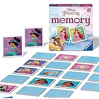 Ravensburger Disney Princess Mini Memory Game - Matching Picture Snap Pairs For Kids Age 3 Years Up - Educational Todder Toy