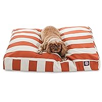 Majestic Pet Rectangle Medium Dog Bed Washable – Non Slip Comfy Pet Bed – Dog Crate Bed with Removable Washable Cover – Dog Kennel Bed for Sleeping - Dog Bed Medium Breed 36x29x4 Inch – Burnt Orange