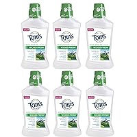 Tom's of Maine Long Lasting Wicked Fresh Cool Mountain Mint Mouth Wash, 16 Ounce Bottles, Pack of 6
