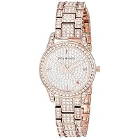 Juicy Couture Black Label Women's Genuine Crystal Accented Rose Gold-Tone Bracelet Watch