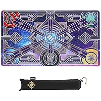 ENHANCE TCG Playmat - Tabletop Card Playmat with Stitched Edges, Smooth Surface, and Drawstring Travel Pouch - Compatible with MTG, YuGiOh, Pokemon, Lord of The Rings, and Other TCG and LCG - Stars