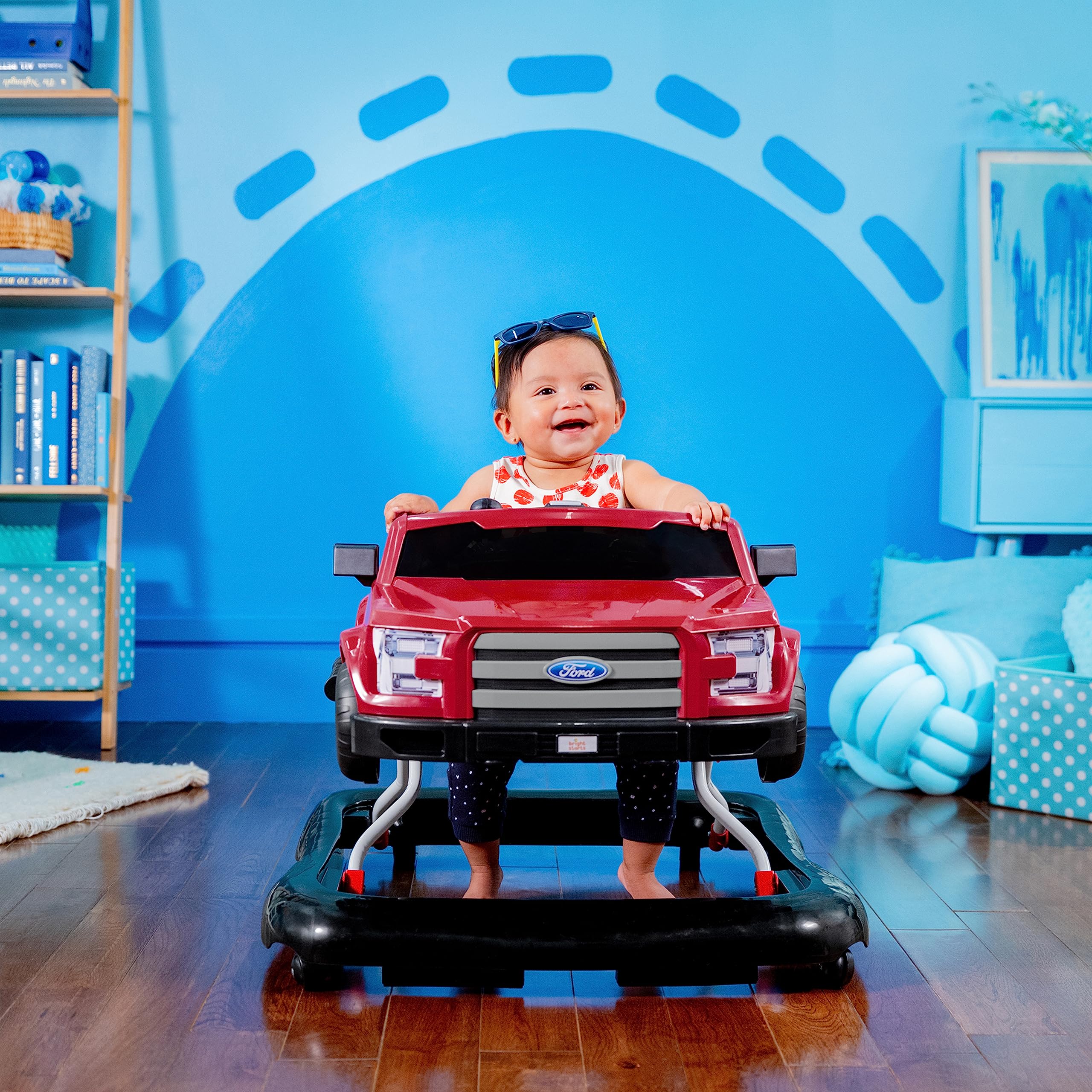 Bright Starts Ways to Play Walker™ - Ford F-150, Rapid Red, 4-in-1 Walker Ages 6 Months+