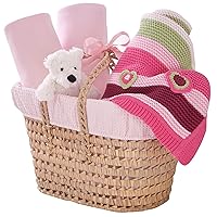 Waffle Nursery Gift Basket to fit Cot Bed (Pink)