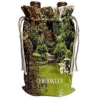 3dRose Florene America The Beautiful - Beautiful Brooklyn Botanical Gardens - Wine Bag (wbg_80335_1)