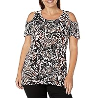 Avenue Women's Plus Size Tunic Claire C/S PRT