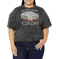 STAR WARS Retro Color Women's Mineral Wash Short Sleeve Crop Tee