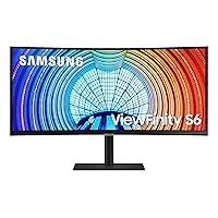 SAMSUNG Viewfinity S65UA Series 34-Inch Ultrawide QHD Curved Monitor, 100Hz, USB-C, HDR10 (1 Billion Colors), Height Adjustable Stand, TUV-certified Intelligent Eye Care (LS34A654UBNXGO),Black