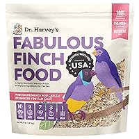 Dr. Harvey’s Fabulous Finch Food for Outside Feeder and Indoor Birds- Premium Bird Feed with Seeds, Nuts, Fruits, Vegetables for Finches (4 Pounds)