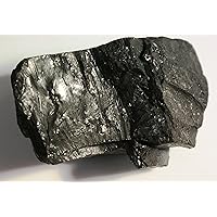 Black Anthracite Coal - 2 Raw Pieces of Rock