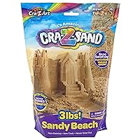 CRA-Z-Sand 3LB Bag of Amazing Beach Sand with Surprise Sand Tool, Shape, Mold and Slice It, Fun Sensory Toy for Ages 4 and up