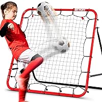 Soccer Rebound Net Rebounder 3.3X3.3FT | Skill Training Gifts, Aids & Equipment for Kids Teens & All Ages - Kick-Back/Portable, 6 Adjustable Angles