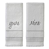Yours & Mine Hand Towel Set, White