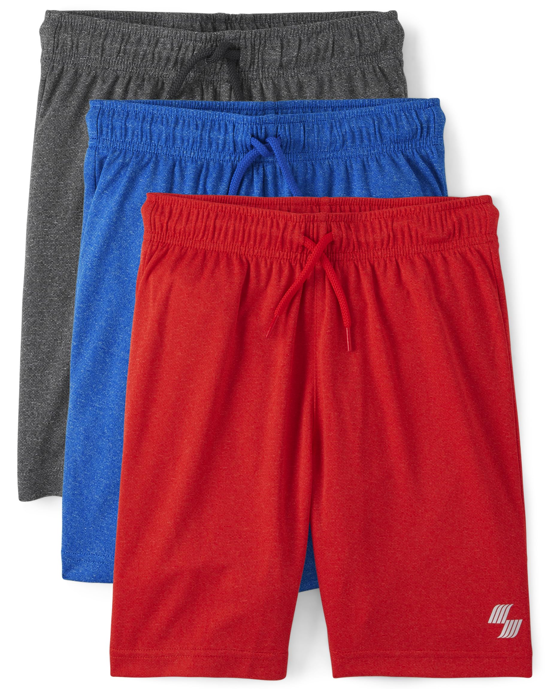 The Children's Place Boys' Athletic Basketball Shorts, 3 Pack