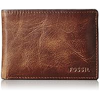Men's Leather Slim Minimalist Bifold Front Pocket Wallet for Men