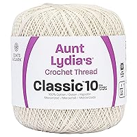 Red Heart Classic Crochet Thread, 1 Pack, Antique White, 1200 Foot