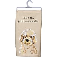 Primitives by Kathy Love My Goldendoodle Dish Towel, 20
