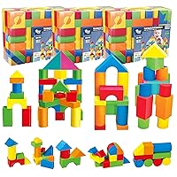 357 Pieces Foam Building Blocks for Toddlers, Buddle of 3 Boxes, Sensory & Motonsorri Toy Sets for Kids 1-3