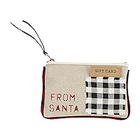 Mud Pie Christmas Gift Card and Check Gift Pouch, From Santa, 4