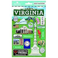 Paper House Productions Travel Virginia 2D Stickers, 3-Pack