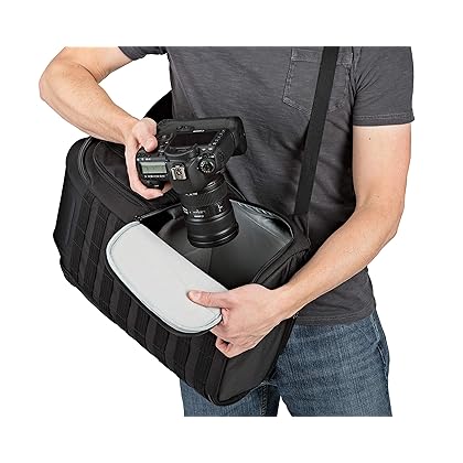 Lowepro ProTactic 450 AW II Black Pro Modular Backpack with All Weather Cover for Laptop Up to 15 Inch, Tablet, Canon/Sony Alpha/Nikon DSLR, Mirrorless CSC and DJI Mavic Drones LP37177-PWW, Black