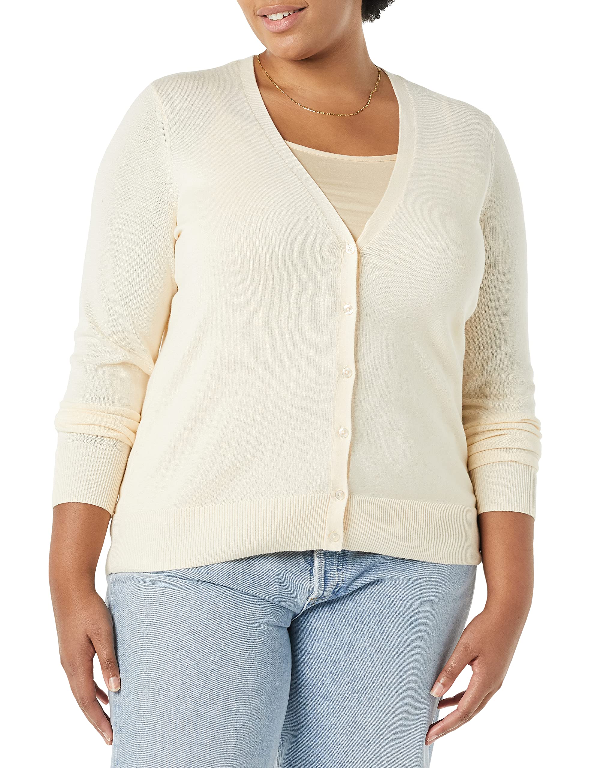 Amazon Essentials Women's Lightweight Vee Cardigan Sweater (Available in Plus Size)