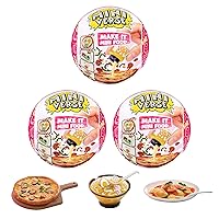 Make It Mini Food Series 2 Dinner Pack Bundle (3 Pack) Mini Collectibles, Blind Packaging, DIY, Resin Play, Replica Food, NOT Edible, Collectors, 8+