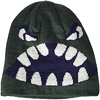 Boys Fleece-Lined Knit Patterned Hat, 3m Scotchlite Reflector Badge