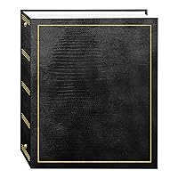 Magnetic Self-Stick 3-Ring Photo Album 100 Pages (50 Sheets), Black