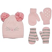 Simple Joys by Carter's Baby Girls' Hat and Mitten Set