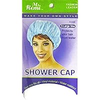 Shower Cap - White Vinyl material, elastic band, extra large, large, won’t fall off your head