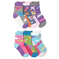 Jefferies Socks Little Girls Rock Fashion Crew Socks 6 Pair Pack