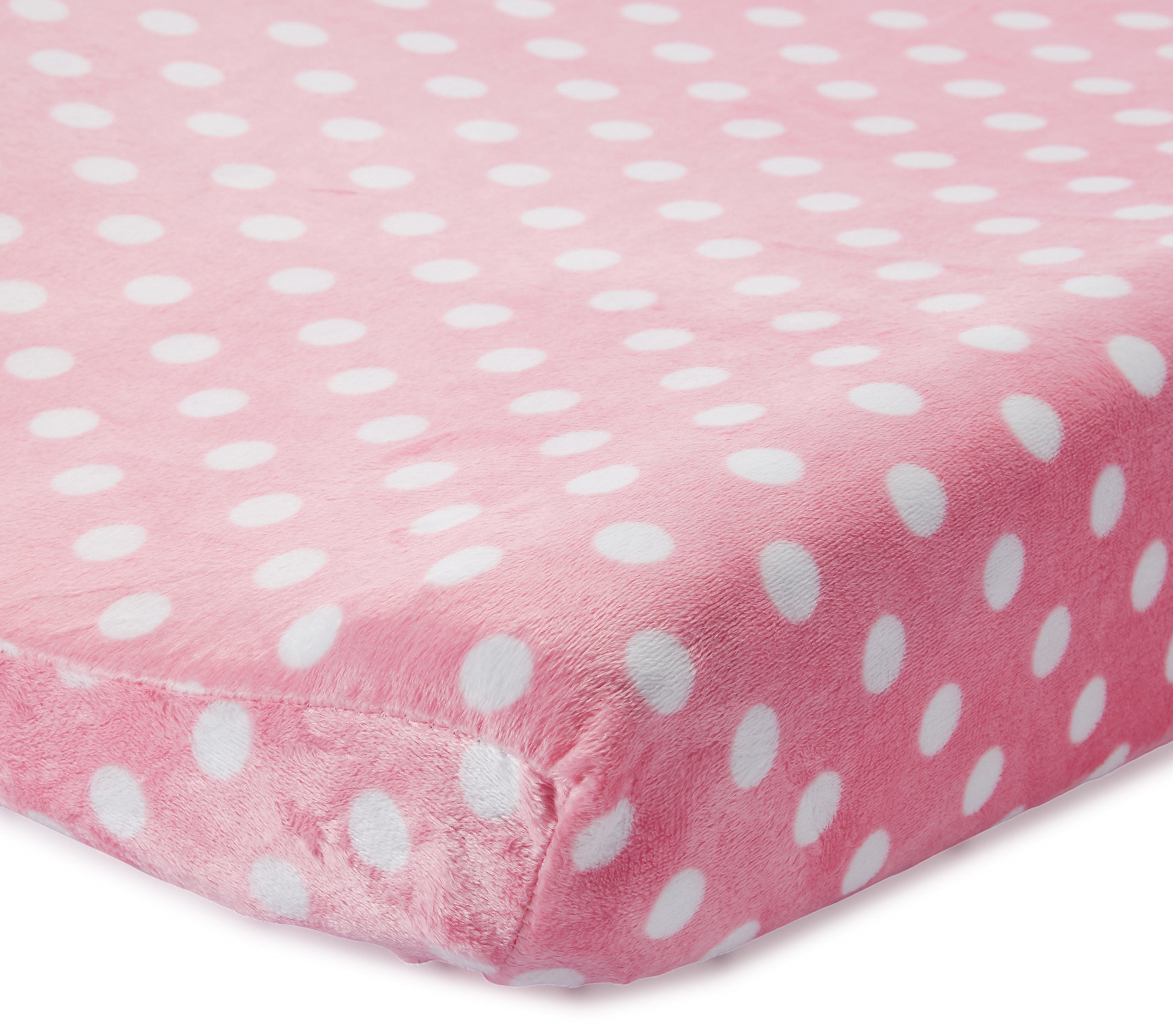 Summer Ultra Plush Changing Pad Cover, Pink Dots for Days