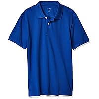 The Children's Place boys Uniform Pique Polo Shirt, Renew Blue, XL 14 husky