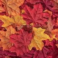 1000 Pcs Fake Fall Leaves, Artificial Maple Leaves for Fall Decor Thanksgiving Decorations, Autumn Leaf Table Decor Fall Wedding Decorations