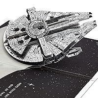 Hallmark Signature Paper Wonder Star Wars Pop Up Card for Fathers Day or Birthday (Millennium Falcon), May the 4th