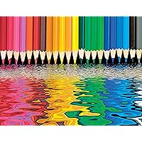Springbok Pencil Pushers 500 piece Jigsaw Puzzle for Adults and Kids features a rainbow of colored pencils - Made in the USA with interlocking pieces that snap perfectly in place.