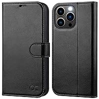 OCASE Compatible with iPhone 13 Pro Max Wallet Case, PU Leather Flip Folio Case with Card Holders RFID Blocking Stand [Shockproof TPU Inner Shell] Phone Cover 6.7 Inch 2021 (Black)
