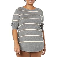 Avenue PLUS SIZE TOP POVER 3/4 SLV KN IN GREY MIX, SIZE 26/28