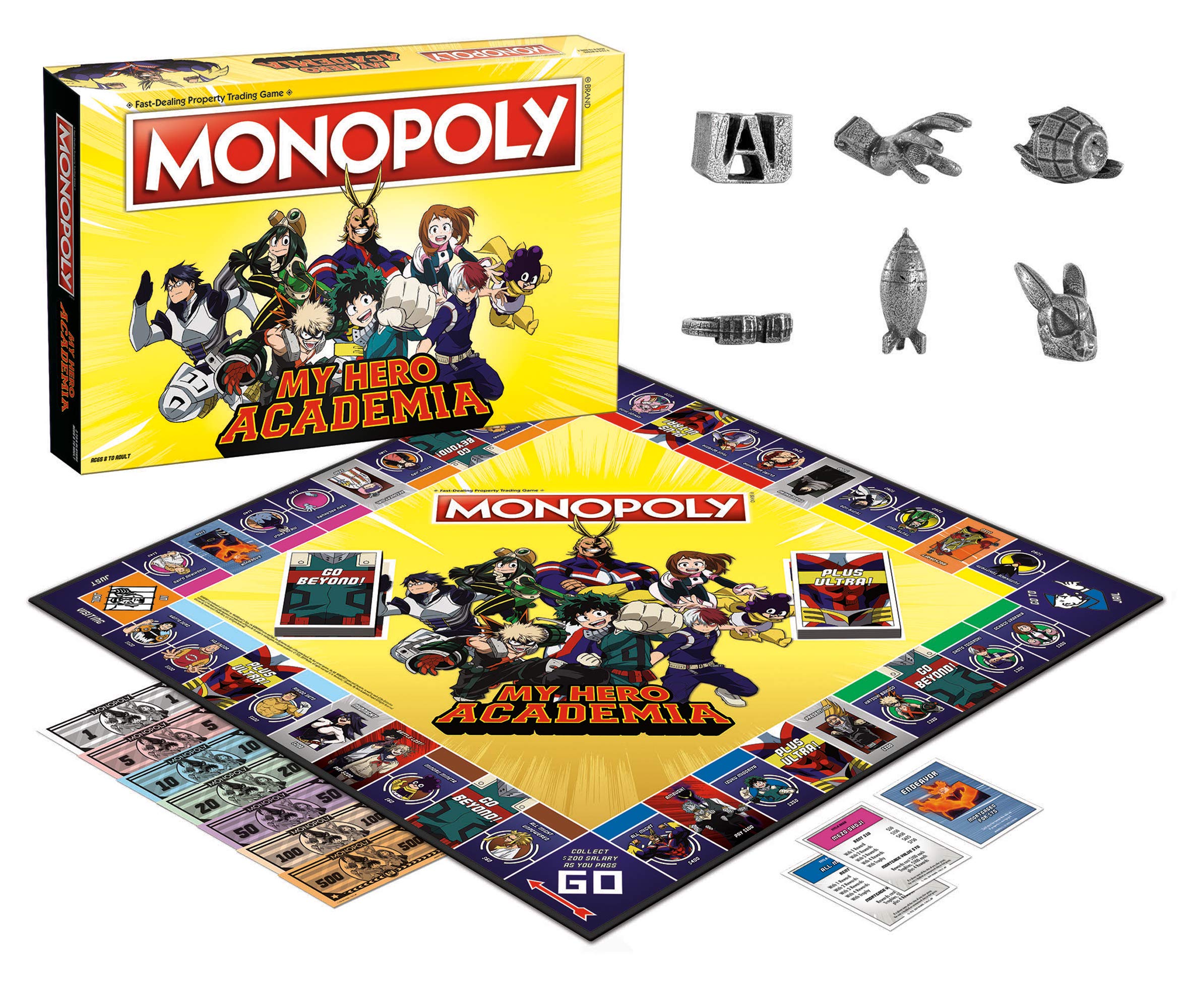 Monopoly: My Hero Academia Board Game | Buy, Sell, Trade Fan-Favorite Heroes from The Popular Anime Show | Classic Monopoly Game | Officially-Licensed My Hero Academia Merchandise