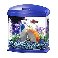 Small Betta Fish Tank, Stackable Mini Aquarium Tank Kit with Aquarium  Gravel Pearl Decoration, 3/5 Gallon Fish Bowl Tiny Cube Tank for Seaweed  Balls